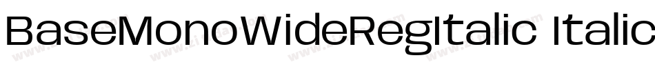 BaseMonoWideRegItalic Italic字体转换